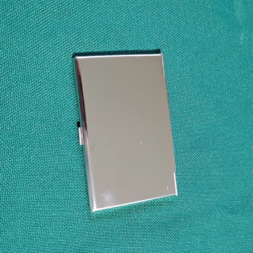 NWOT- Chrome/Stainless Steel Card Holder